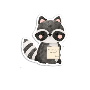 Zahvalnica sa čokoladicom rakun