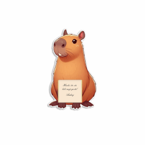 Zahvalnica sa čokoladicom kapibara