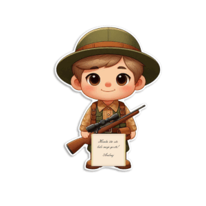 Zahvalnica sa čokoladicom lovac