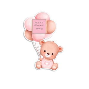 Zahvalnica sa čokoladicom meda baloni II