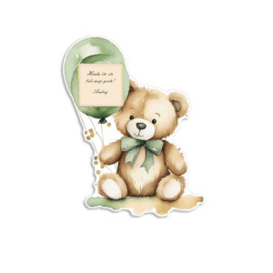 Zahvalnica sa čokoladicom meda baloni