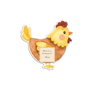 Zahvalnica sa čokoladicom farma koka