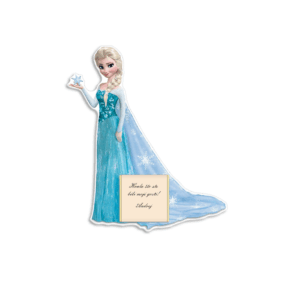 Zahvalnica sa čokoladicom zaleđeno kraljevstvo Elsa