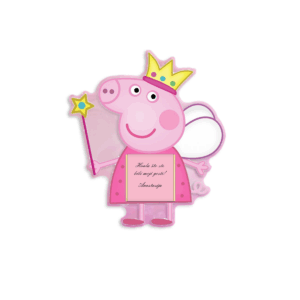 Zahvalnica sa čokoladicom Pepa Prase vila - Slika 1