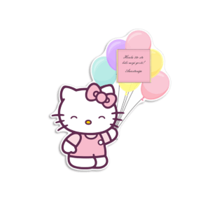 Zahvalnica sa čokoladicom hello kitty
