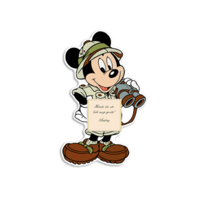 Zahvalnica sa čokoladicom miki maus safari III