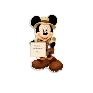 Zahvalnica sa čokoladicom miki maus safari I