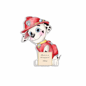 Zahvalnica sa čokoladicom Patrolne šape Maršal