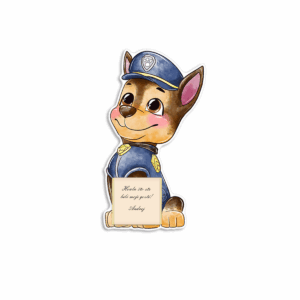 Zahvalnica sa čokoladicom Patrolne šape Čejs - Slika 1