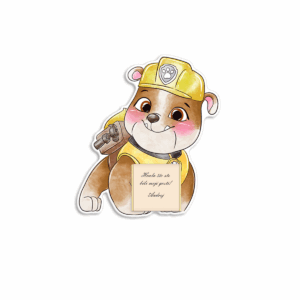 Zahvalnica sa čokoladicom Patrolne šape Rabl - Slika 1