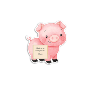 Zahvalnica sa čokoladicom farma prasence