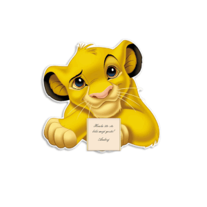 Zahvalnica sa čokoladicom Simba II