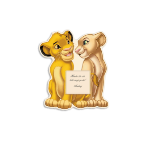 Zahvalnica sa čokoladicom Simba i Nala - Slika 1