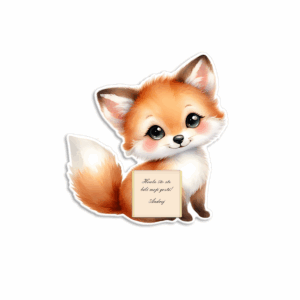 Zahvalnica sa čokoladicom lisica 2