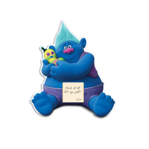 Zahvalnica sa čokoladicom Trolovi Bigi