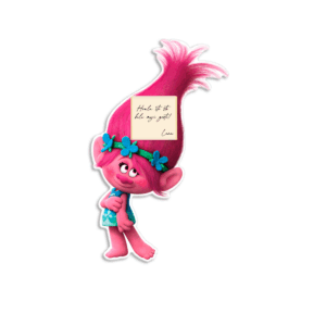 Zahvalnica sa čokoladicom Trolovi Maka