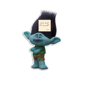 Zahvalnica sa čokoladicom Trolovi Zakeralo