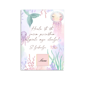 Zahvalnica sa čokoladicom sirena