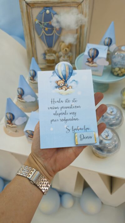 Zahvalnice za goste sa čokoladicom