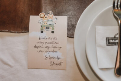 Zahvalnice za goste sa čokoladicom