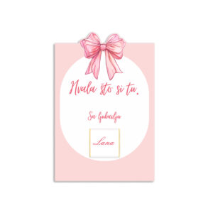 Zahvalnica sa čokoladicom mašna - Slika 1