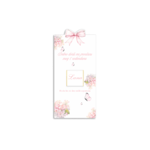 Zahvalnica sa čokoladicom mašna 2