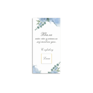 Zahvalnica sa čokoladicom Hortenzija - Slika 1