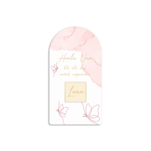 Zahvalnica sa čokoladicom leptir - Slika 2