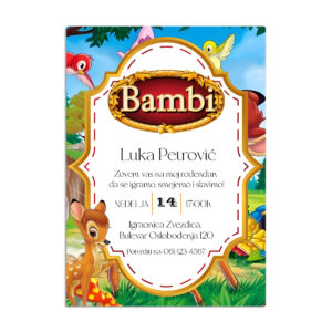 Pozivnica Bambi