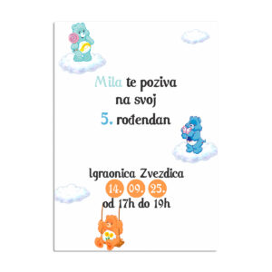 Pozivnica medvedići dobrog srca