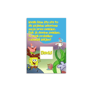 Zahvalnica sa čokoladicom Sunđer Bob - Slika 1