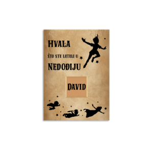 Zahvalnica sa čokoladicom Petar Pan - Slika 1