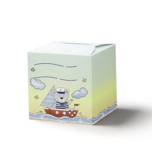 Kutija kockica meda u brodu