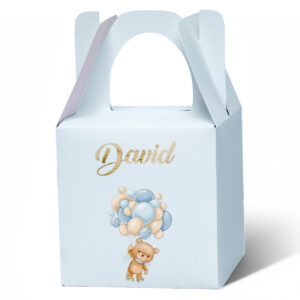 Kutija torbica meda sa balonima plavi