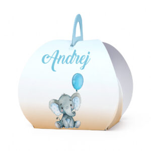 Kutijica za poklone ovalna slonče sa balonom