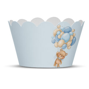Korpice za mafine meda sa balonima plavi