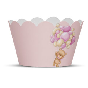 Korpice za mafine meda sa balonima rozi - Slika 1