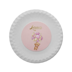 Tanjirić meda sa balonima rozi