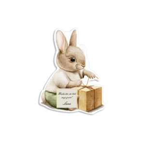 Zahvalnica sa čokoladicom zeka i veverica - Slika 1