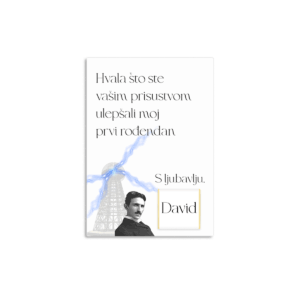 Zahvalnica sa čokoladicom Nikola Tesla - Slika 1