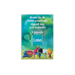 Zahvalnica sa čokoladicom Trolovi