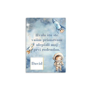 Zahvalnica sa čokoladicom astronaut - Slika 1