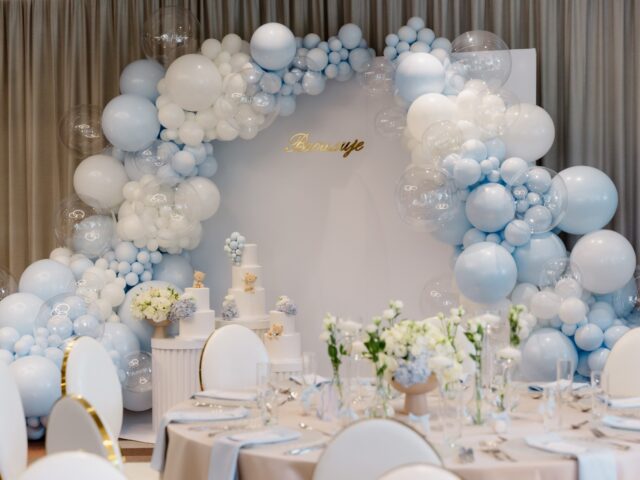 Dekoracija za Rođendan - Plavi svet balona i Meda