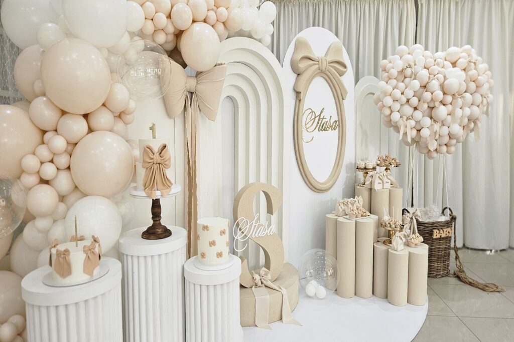 Dekoracija za Rođendan - Plavi svet balona i Meda