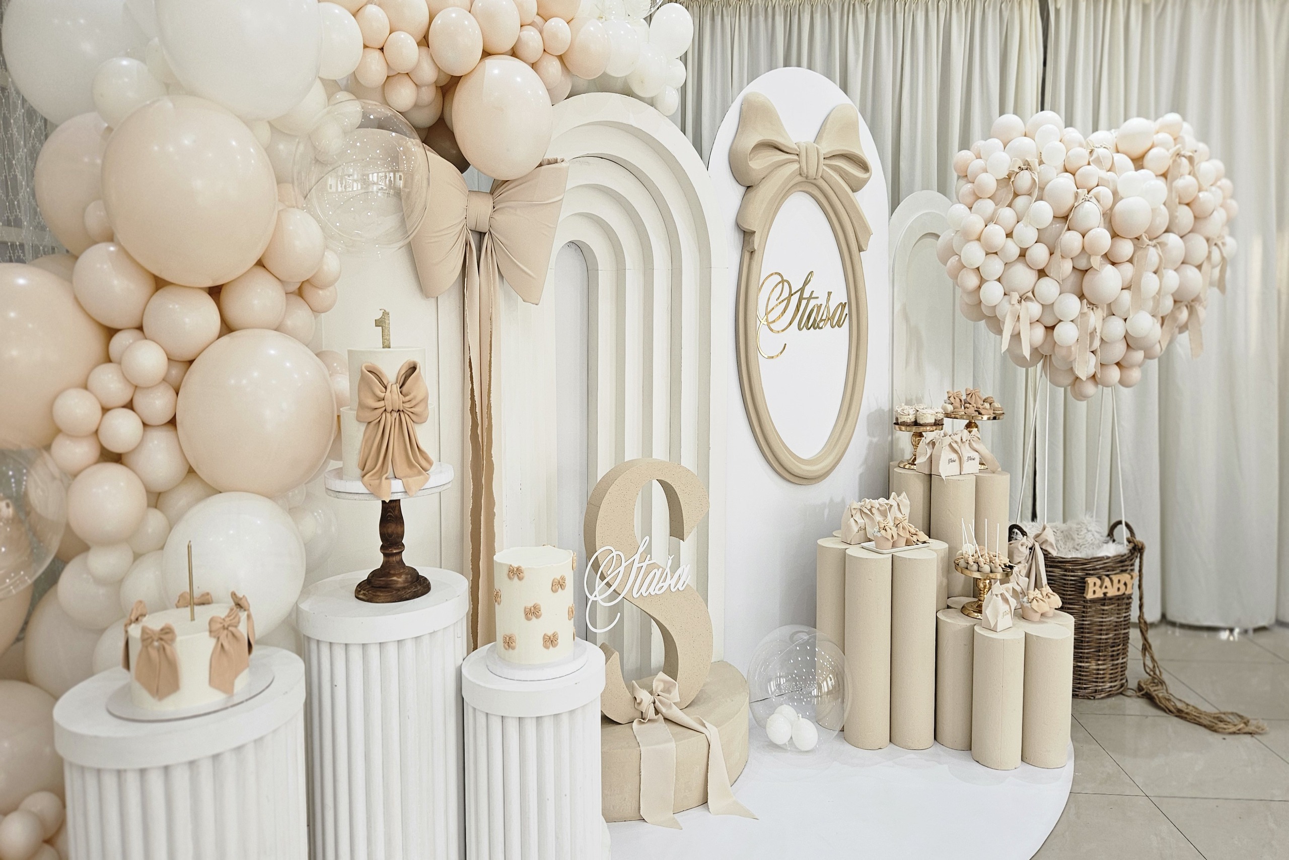 Dekoracija za Rođendan - Plavi svet balona i Meda