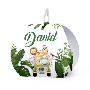 Kutijica za poklone ovalna safari družina