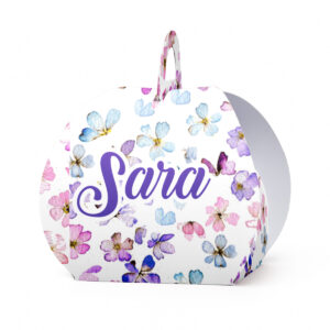 Kutijica za poklone ovalna cvetići