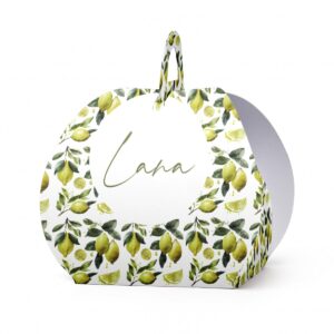 Kutijica za poklone ovalna limun