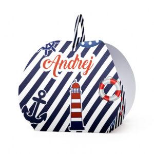 Kutijica za poklone ovalna mali mornari