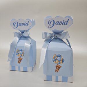 Kutija polu bombonica meda sa balonima plavi - Slika 2